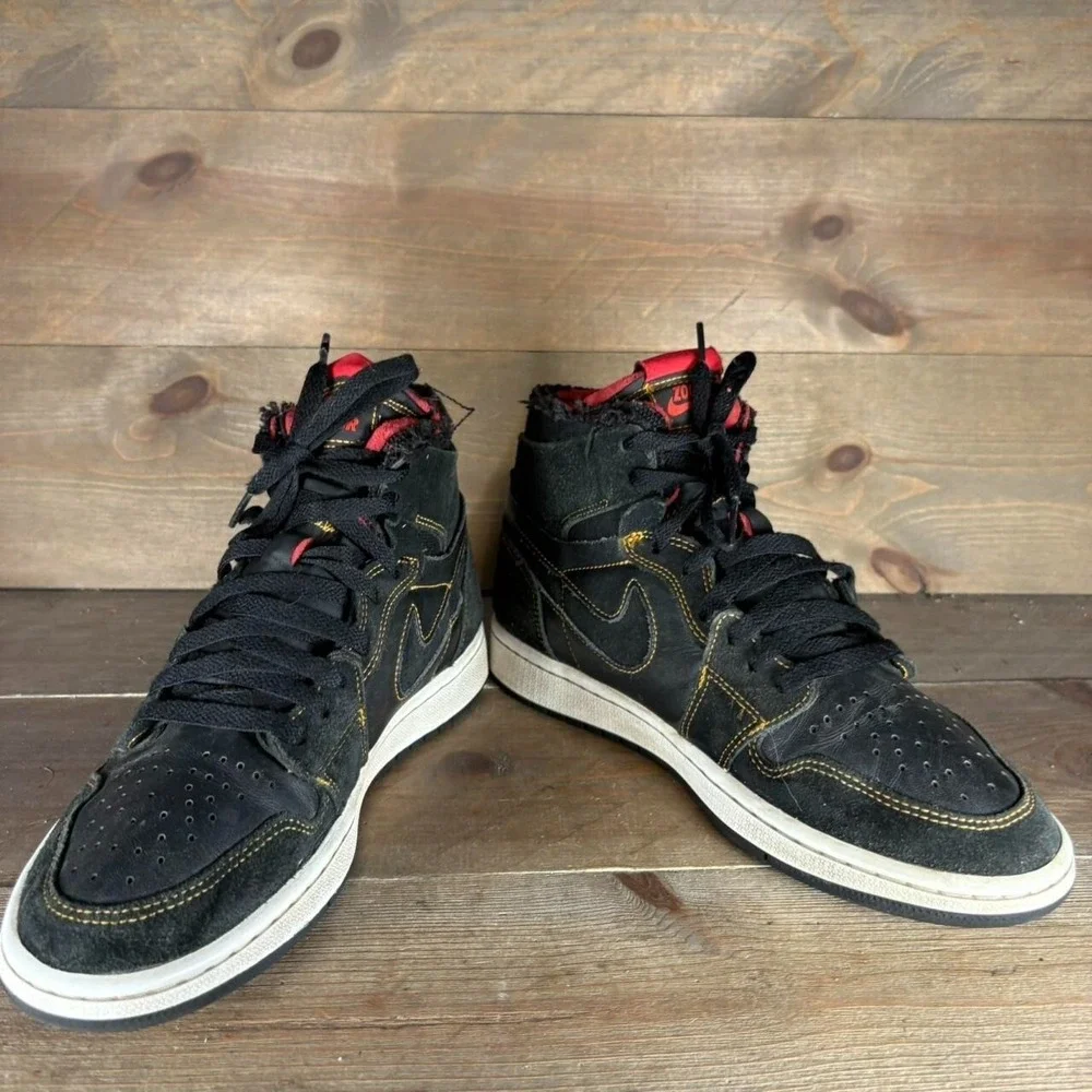 nike jordan 1 high mens size 8.5 shoes black zoom basketball sneakers